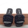 Chaussure MIU Raffia Logo Flat Slide Sandals ‘Noir’ 5XX605F0103LM5