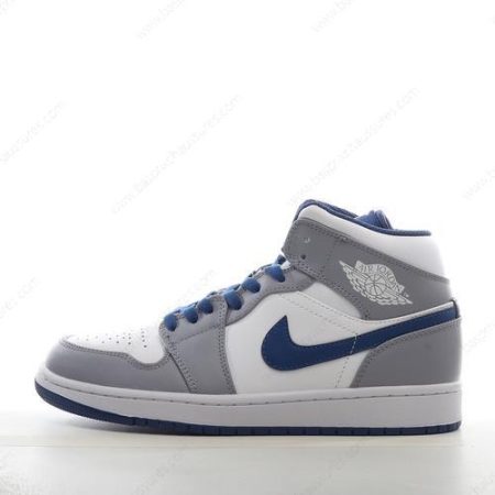 Chaussure Nike Air Jordan 1 Mid ‘Gris Blanc Bleu’ DQ8423-014