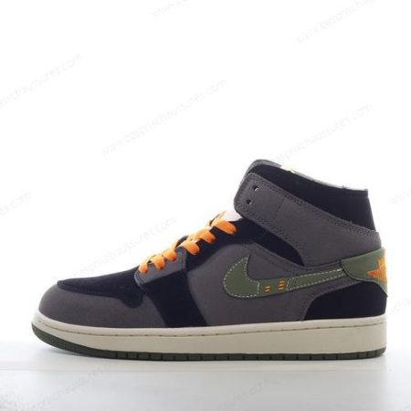 Chaussure Nike Air Jordan 1 Mid SE ‘Noir Orange Vert Blanc’ FD6817-003