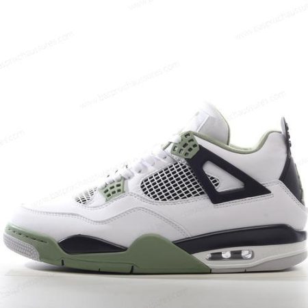 Chaussure Nike Air Jordan 4 Retro ‘Blanc Noir Vert’ AQ9129-103
