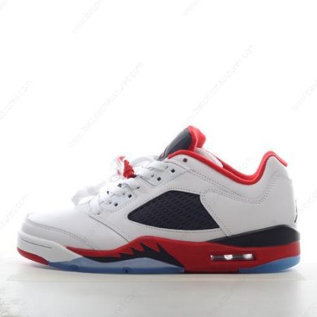 Chaussure Nike Air Jordan 5 Retro ‘Blanc Noir Rouge’ 819171-101