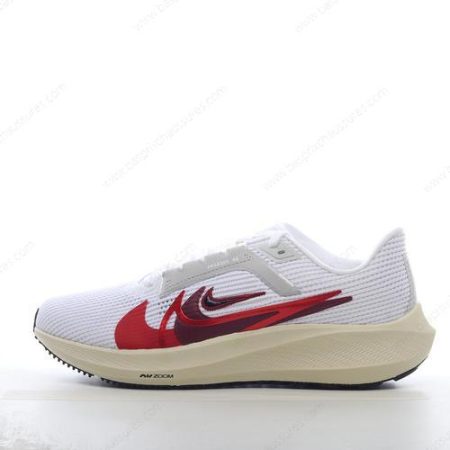 Chaussure Nike Air Zoom Pegasus 40 ‘Blanc Argent Rouge’ FB7703-100